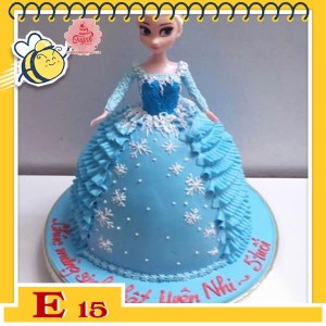 Bánh kem búp bê E15 elsa cả bánh là tà váy màu hoa tuyết lung linh siêu đẹp Bánh kem búp bê E15 elsa cả bánh là tà váy màu hoa tuyết lung linh siêu đẹp