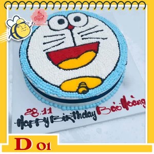 Bánh kem Doremon D01 mặt bé đôrêmon cười vui hết cỡ siêu đẹp