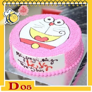 Bánh kem Doremon D05 mặt mèo ú màu hồng độc đáo dễ cưng cho bé gái Bánh kem Doremon D05 mặt mèo ú màu hồng độc đáo dễ cưng cho bé gái