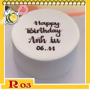 Bánh kem người yêu R03 đơn giản như đang giỡn full trắng ghi chữ ở giữa Bánh kem người yêu R03 đơn giản như đang giỡn full trắng ghi chữ ở giữa