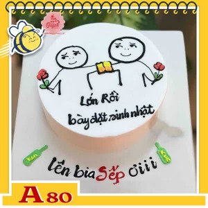 Bánh kem sinh nhật đơn giản A80 lớn rồi bày đặt sinh nhật Bánh kem sinh nhật đơn giản A80 lớn rồi bày đặt sinh nhật