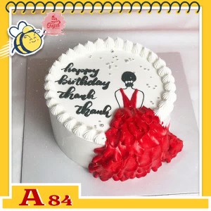 Bánh kem sinh nhật đơn giản A84 thiếu nữ kiêu sa ngọt ngào