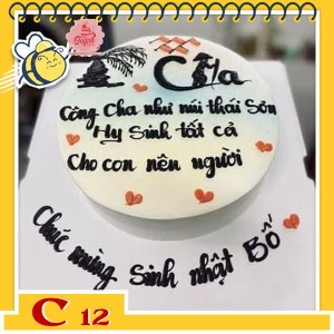 Bánh kem tặng cha C12 viết câu thơ ý nghĩa cảm động và chữ thư pháp con đò người Cha quá đẹp Bánh kem tặng cha C12 viết câu thơ ý nghĩa cảm động và chữ thư pháp con đò người Cha quá đẹp
