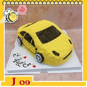 Bánh kem xe ô tô J09 chiếc xe ô tô màu vàng giống hệt như thật ngộ nghĩnh tặng bé Bánh kem xe ô tô J09 chiếc xe ô tô màu vàng giống hệt như thật ngộ nghĩnh tặng bé
